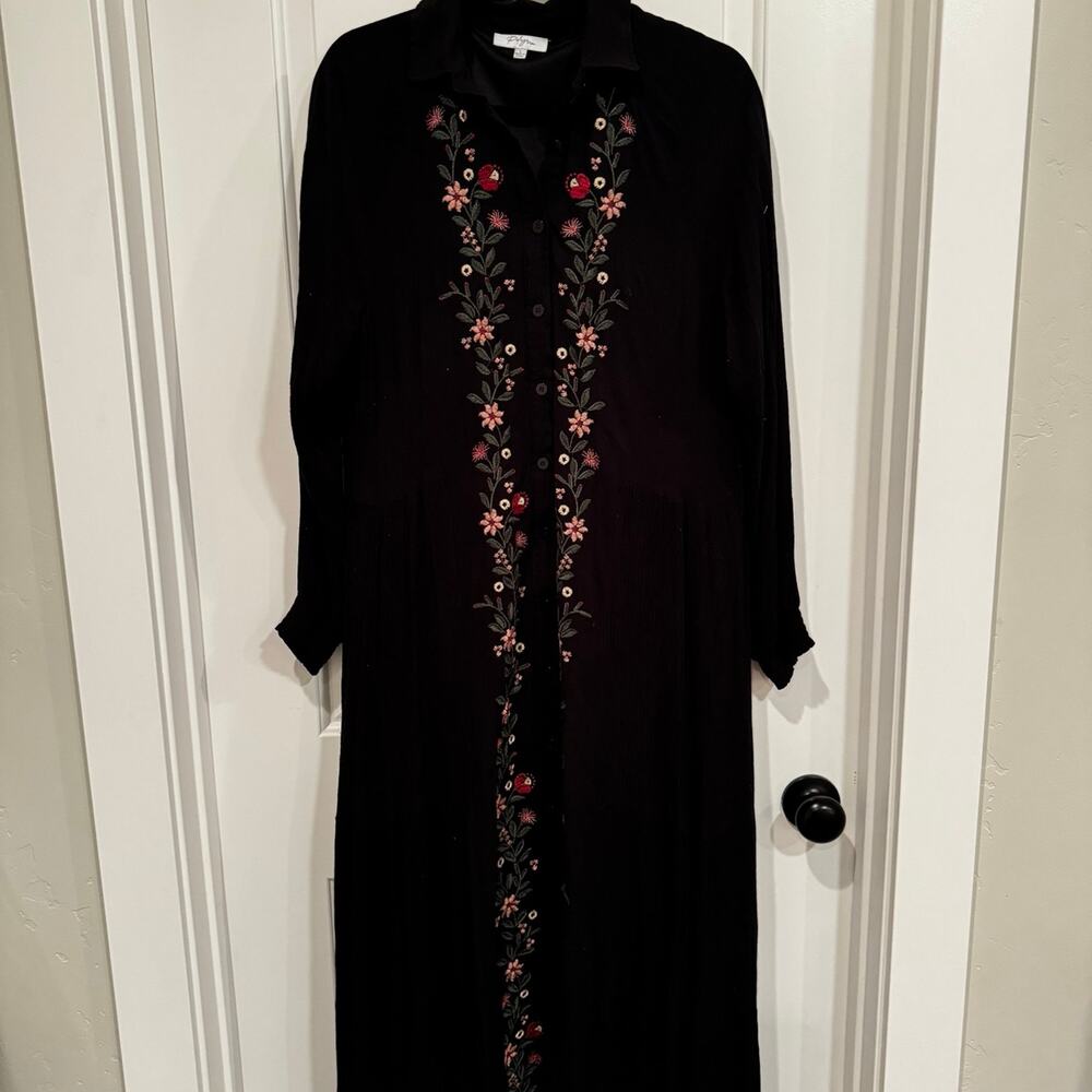 Black Polagram Midi Dress